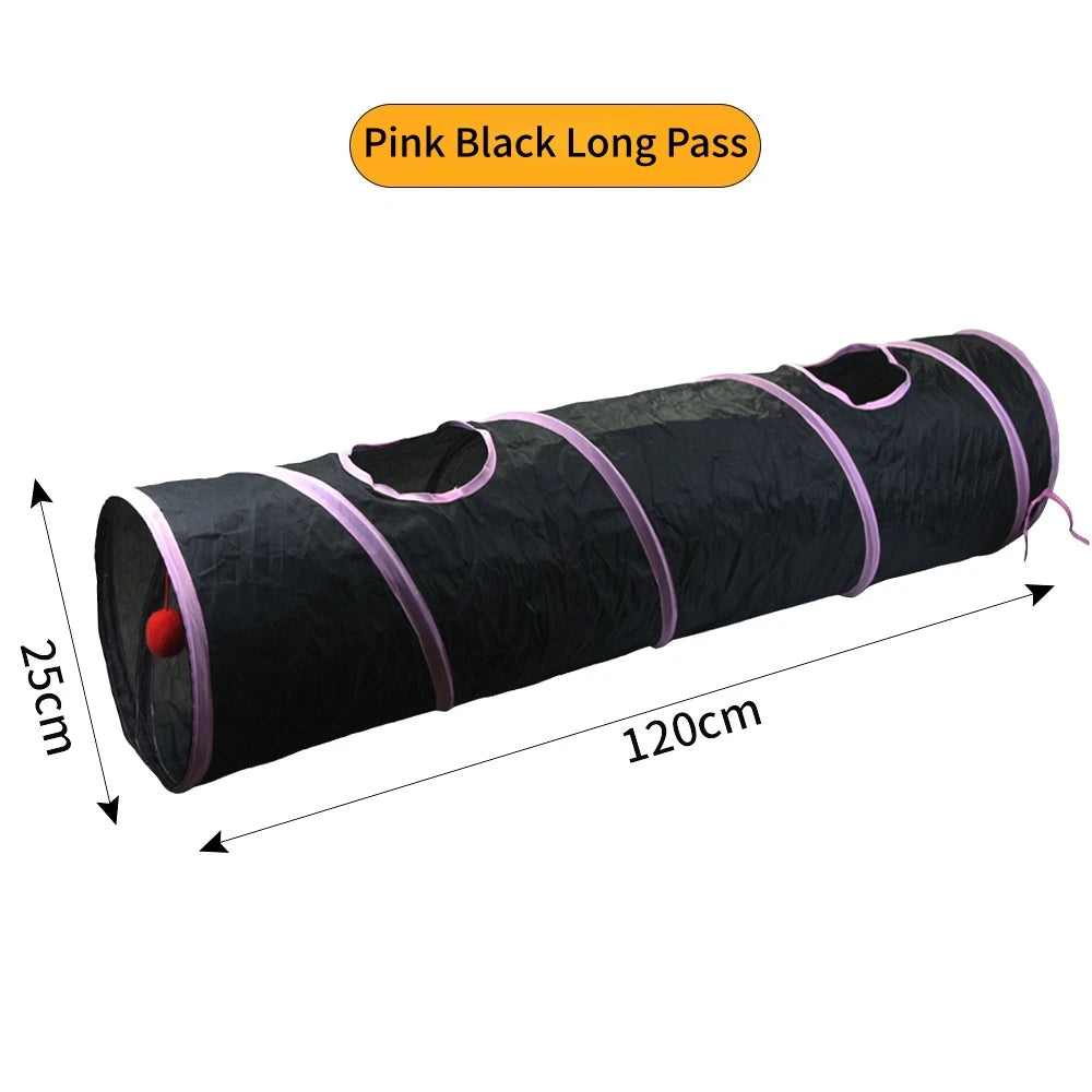 Cat Tunnel Pet Supplies Cat S T Pass Play Tunnel Foldable Cat Tunnel Cat Toy Breathable Drill Barrel for Indoor loud paper Beauty World Shop