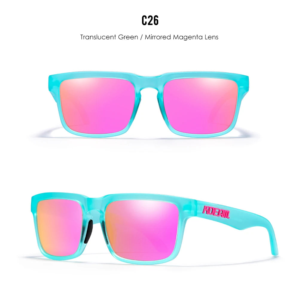 KDEAM Men's Polarized Sunglasses Square Casual Outdoors Sun Glasses Women Unisex Sunglass For Couple With Zipper Case Beauty World Shop