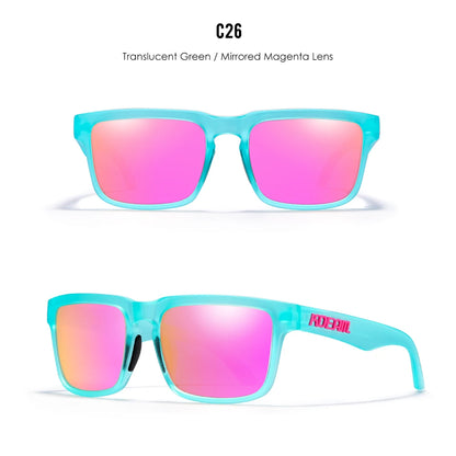 KDEAM Men's Polarized Sunglasses Square Casual Outdoors Sun Glasses Women Unisex Sunglass For Couple With Zipper Case Beauty World Shop