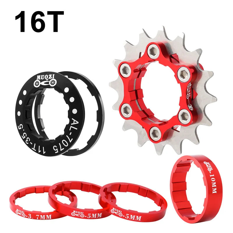 MUQZI Single Speed Cassette Cog 12T 13T 14T 15T 16T 17T 18T 19T 20T 21T 22T Bike Cassette Conversion Kit Beauty World Shop
