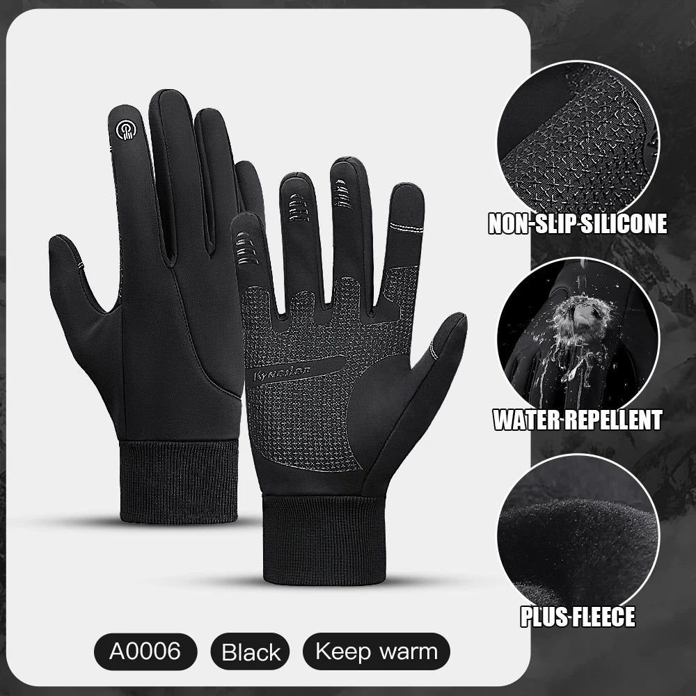 3M Ski Gloves Black Waterproof Winter Warm Cycling Outdoor Sports Running Riding Motorcycle Touch Screen Snowboard Gloves Men Beauty World Shop