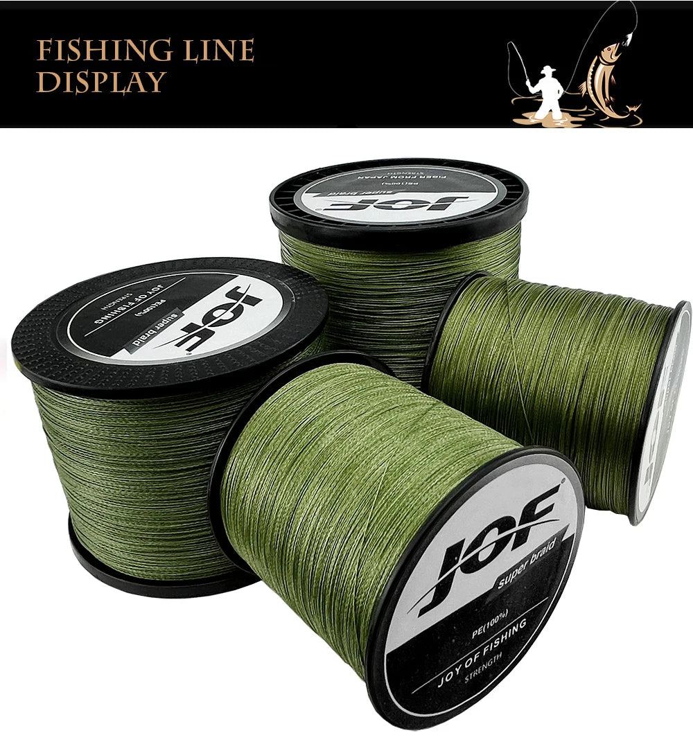 JOF 4 Strands Braided Fishing Line Multifilament 300M 500M 1000M Carp Fishing Japanese Braided Wire Fishing Accessories Pe Line Beauty World Shop