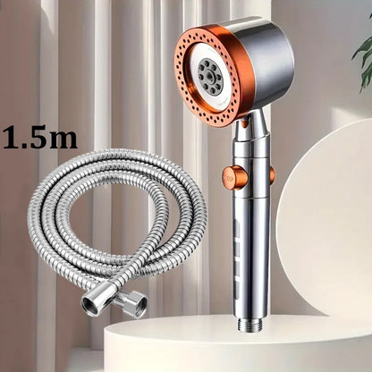 New High Pressure Water Saving Filter Shower Head 5 Modes Handheld Shower Head One Button Stop Bathroom Accessories Set Beauty World Shop