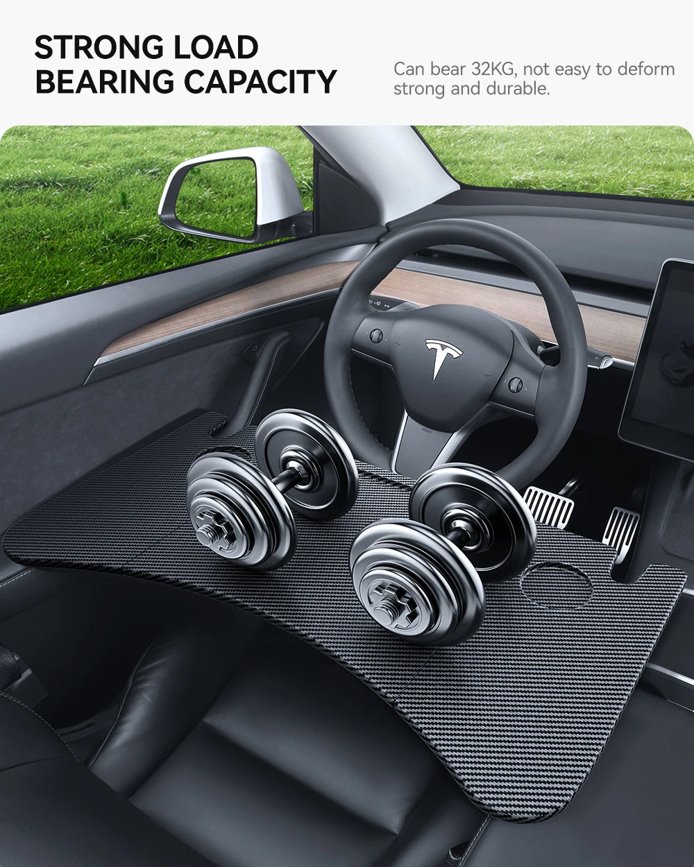 YZ For Tesla Model 3 Highlan Modle Y X S 2018-2026  Steering Wheel Laptop Tray Travel Desk Portable Office Table Car Accessories Beauty World Shop