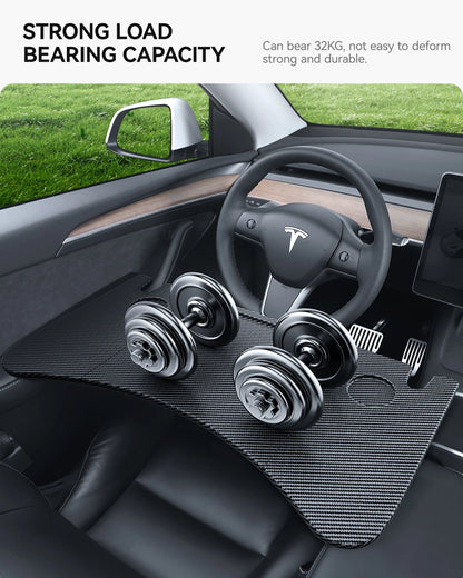 YZ For Tesla Model 3 Highlan Modle Y X S 2018-2026  Steering Wheel Laptop Tray Travel Desk Portable Office Table Car Accessories Beauty World Shop