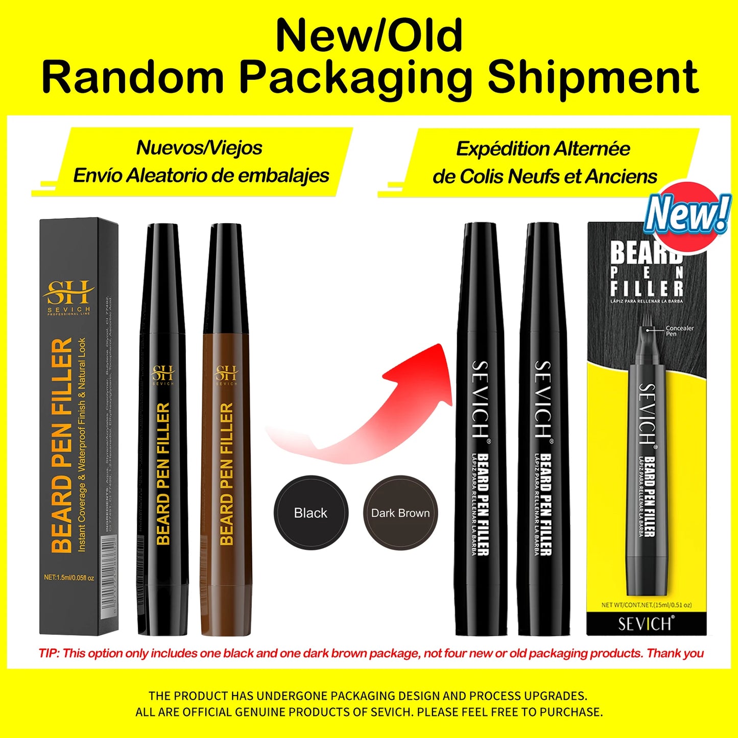 Waterproof Beard Pen Filler Men Moustache Coloring Pen Beard Coloring Filling Enhancer Black Fiber Hair Beard Stuffing Pen Tool Beauty World Shop