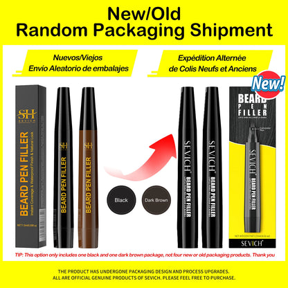 Waterproof Beard Pen Filler Men Moustache Coloring Pen Beard Coloring Filling Enhancer Black Fiber Hair Beard Stuffing Pen Tool Beauty World Shop