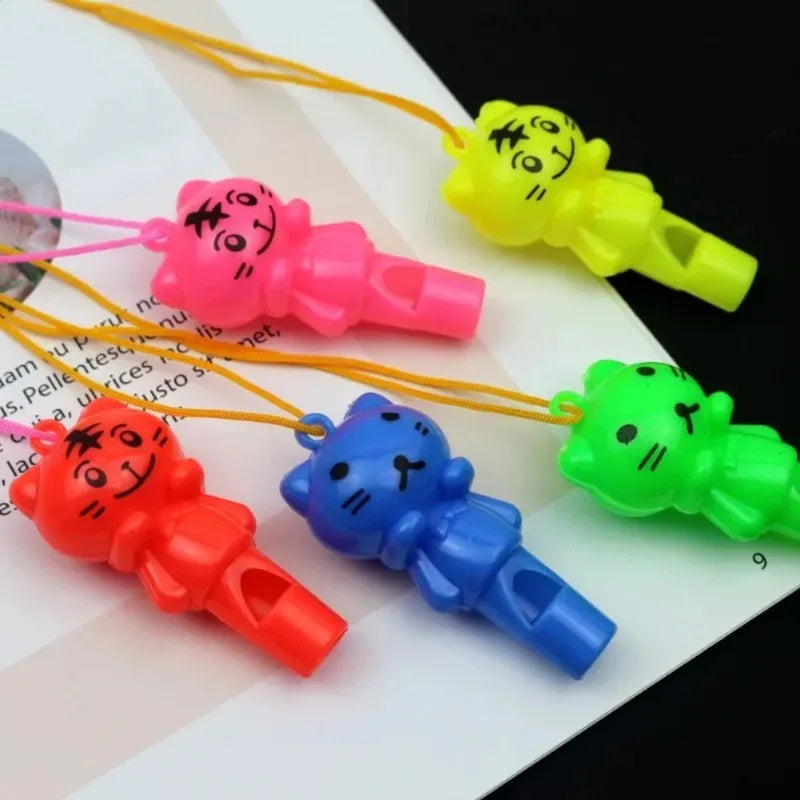 10PCS Random style Cute Animal Cat Plastic Whistle Referee Sport Cheerleading Toys And Kids Children Birthday Party Favors Gifts Beauty World Shop