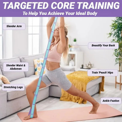 Adult Latin Training Elastic Resistance Band Yoga Auxiliary Stretching Belt Bands Beginner Pilates Dance Loop Fitness Tension Beauty World Shop