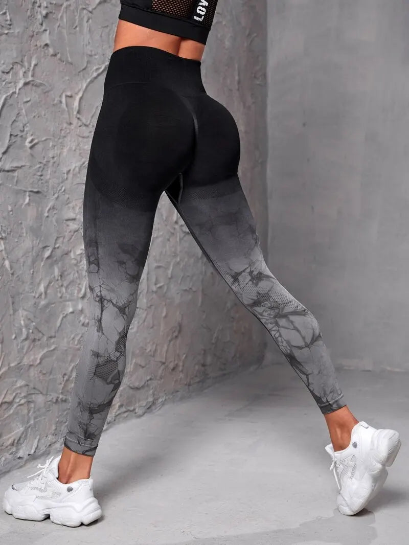 Yoga Pants Women Seamless Leggings Push Up Sports Fitness Joggings High Waist Gym Workout Scrunch Tie Dye Running Leggings Beauty World Shop