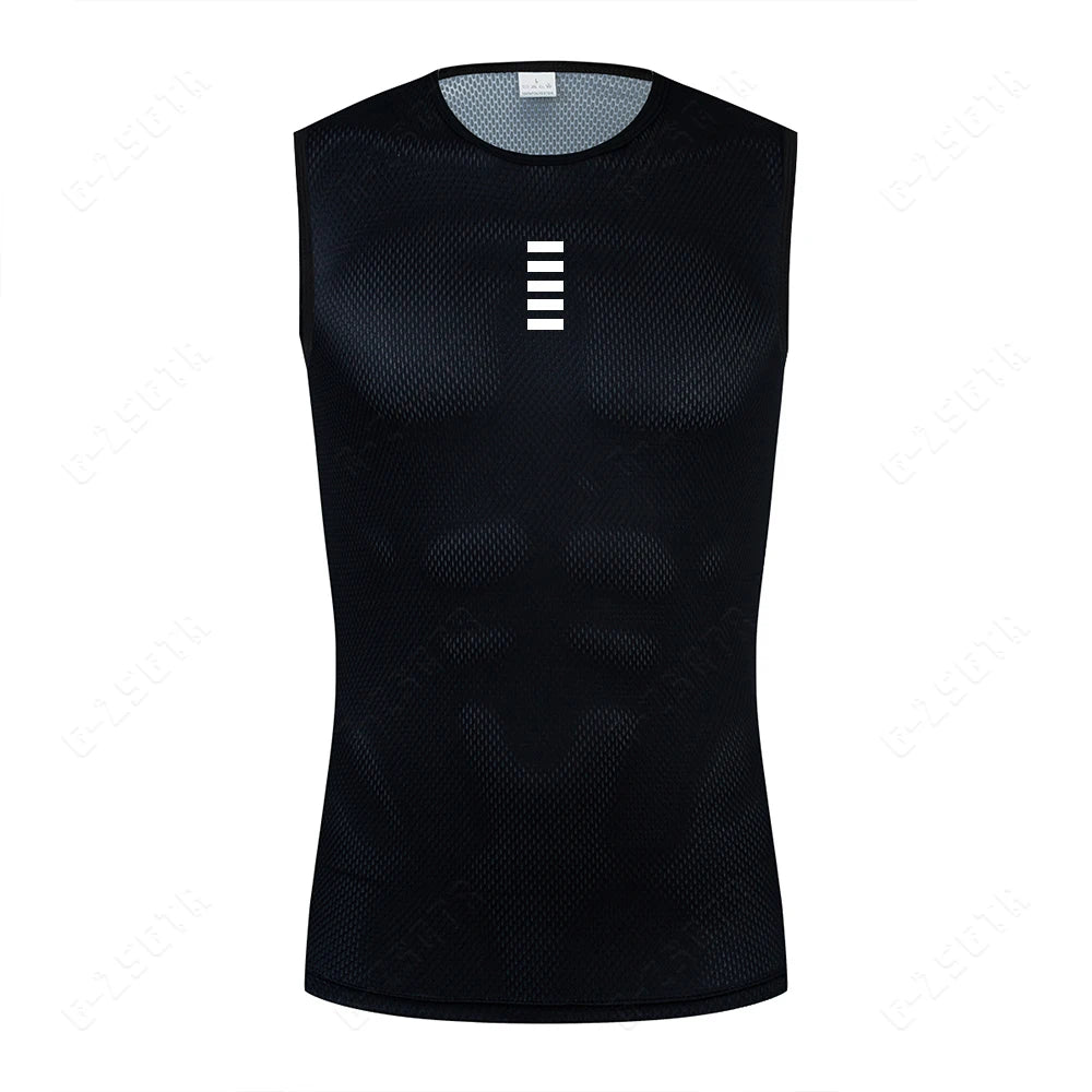 Cycling Base Layer Reflective Underwear White Cycling Jersey Sport Vest Men Undershirt Quick Dry Elastici Vest Road Bike Jersey Beauty World Shop