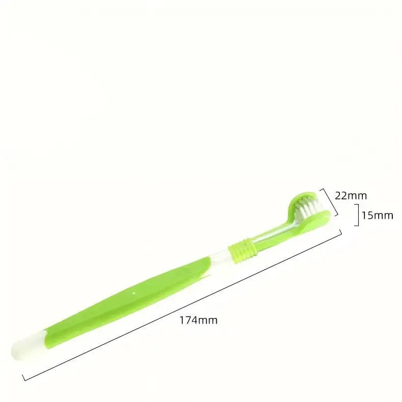 1Pc Pet Toothbrush Dog Cleaning Mouth Toothbrush Three Sided Multiangle Cleaning Tartar Teeth Health Care Tool Pet Supplies Beauty World Shop