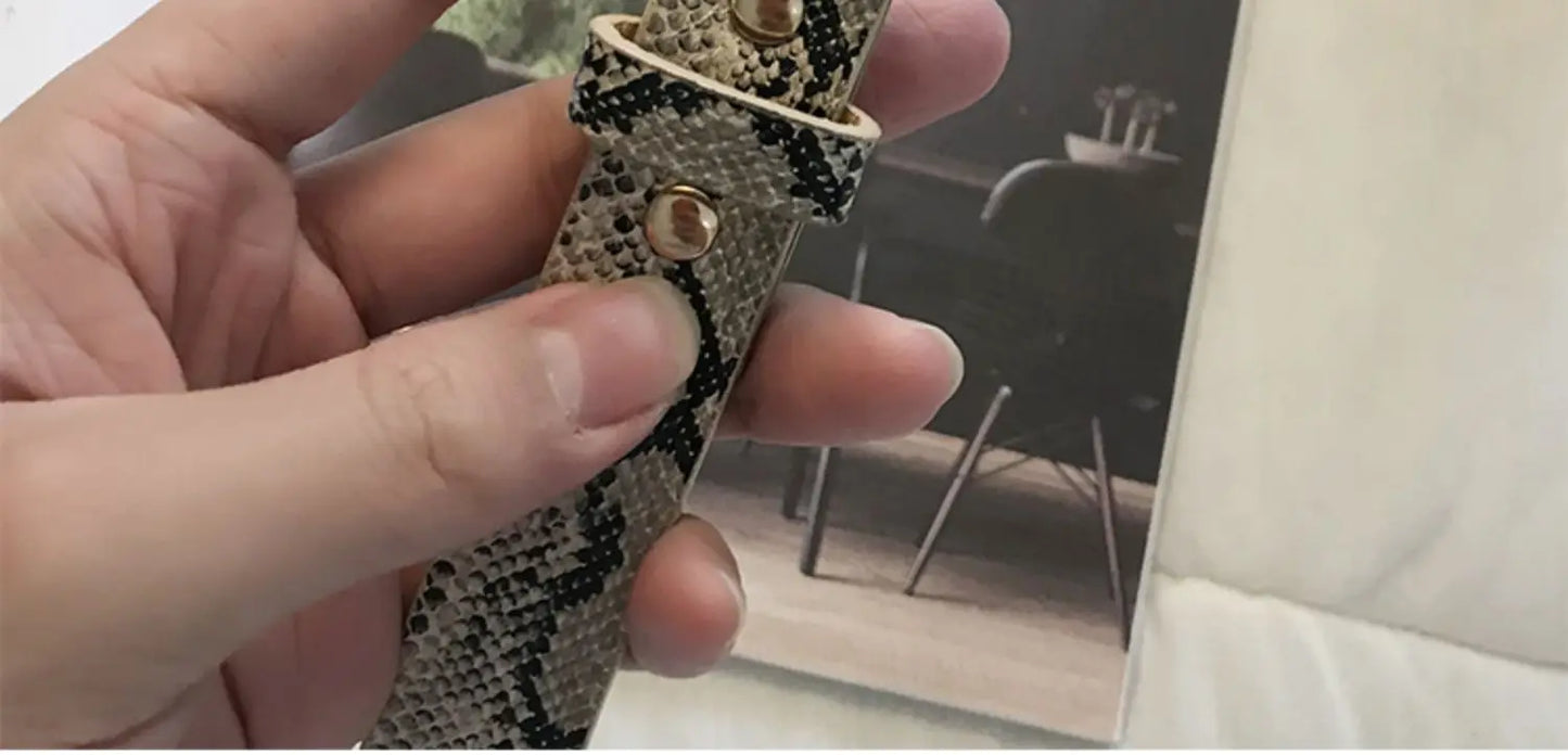 Hot Sale New Fashion Customized PU Leather Leopard Snake Print Slim Belt For Women Beauty World Shop