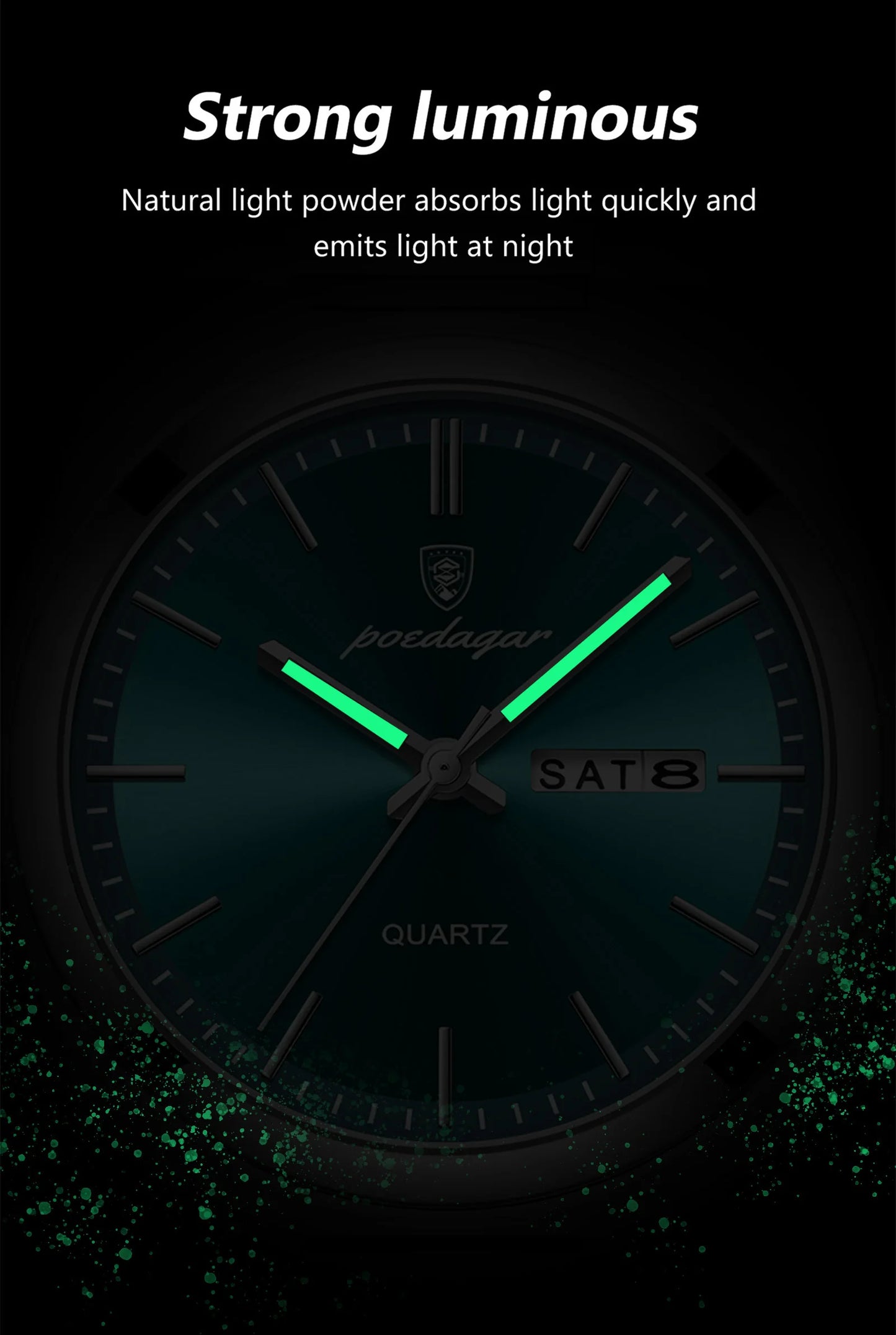 POEDAGAR Exquisite Business Men Watch Stainless Steel Waterproof Luminous Man Wristwatch Date Week Classic Men's Quartz Watches Beauty World Shop