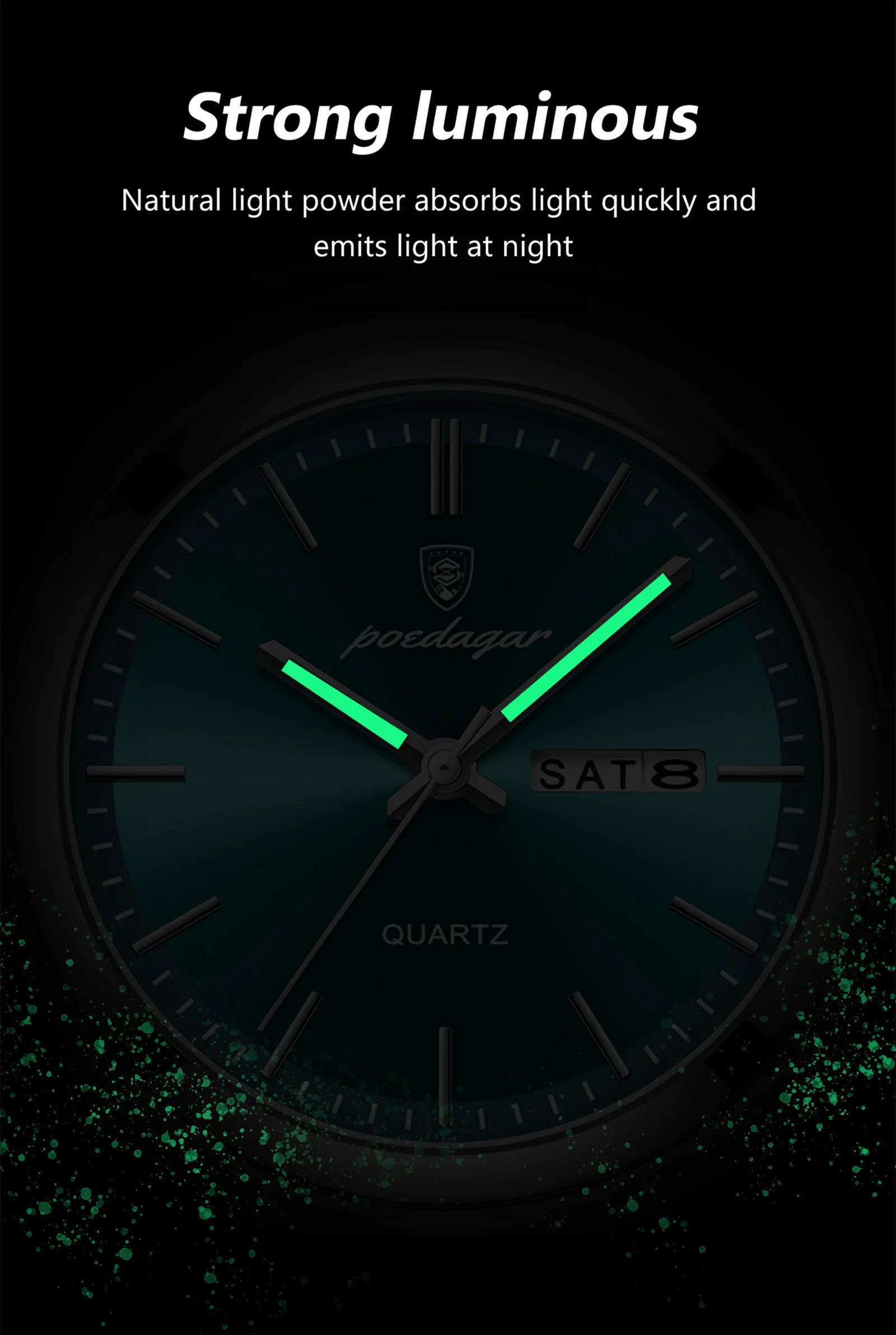 POEDAGAR Exquisite Business Men Watch Stainless Steel Waterproof Luminous Man Wristwatch Date Week Classic Men's Quartz Watches Beauty World Shop