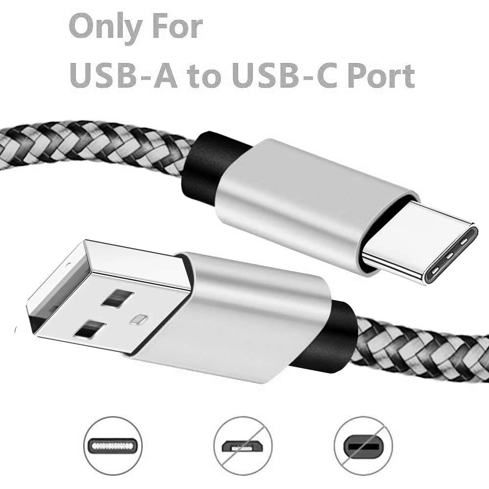 USB Type C Cable 2.4A Fast Charging Battery Charger Wire Woven Nylon Data Cable Mobile Phone Charger For Huawei Samsung USB C Beauty World Shop