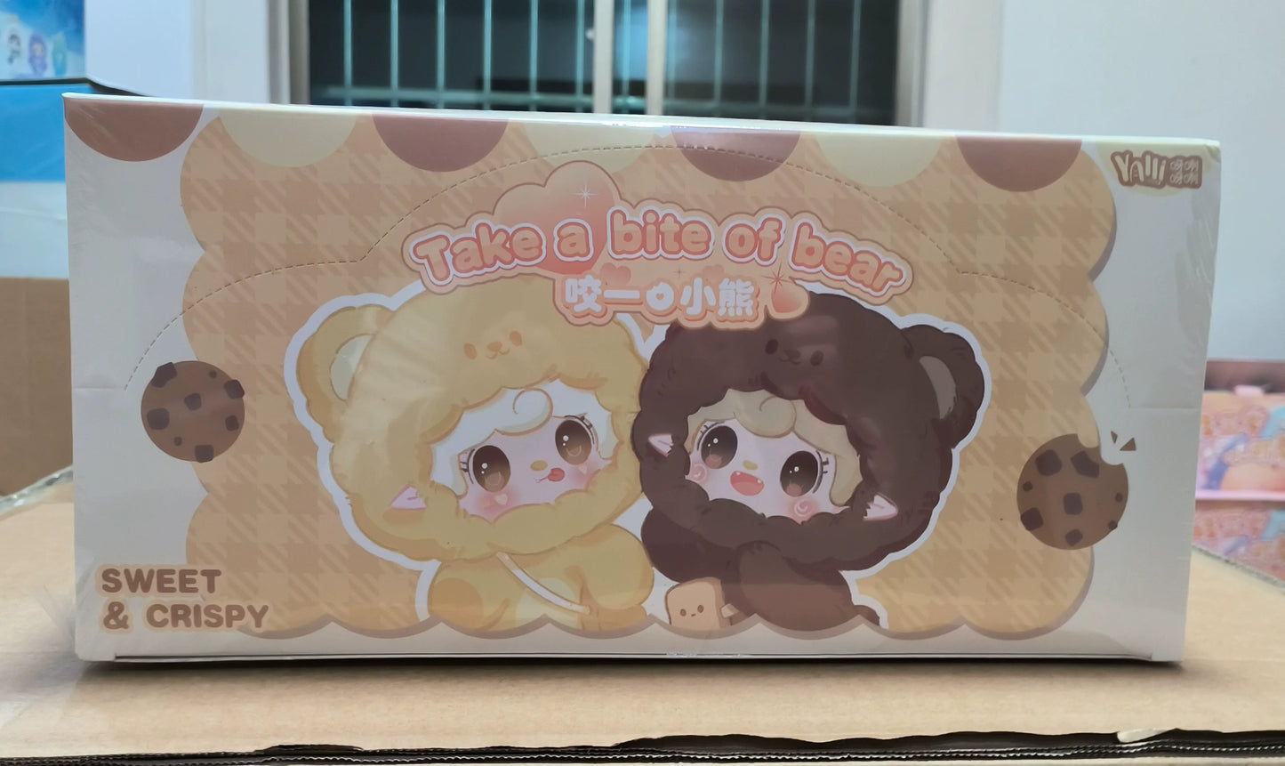 Yooki V4 Plush Take a Bite of Bear Series Cute Pendant Blind Box Desktop Ornament Toy Anime Cartoon Doll Mystery Box Girl Gifts