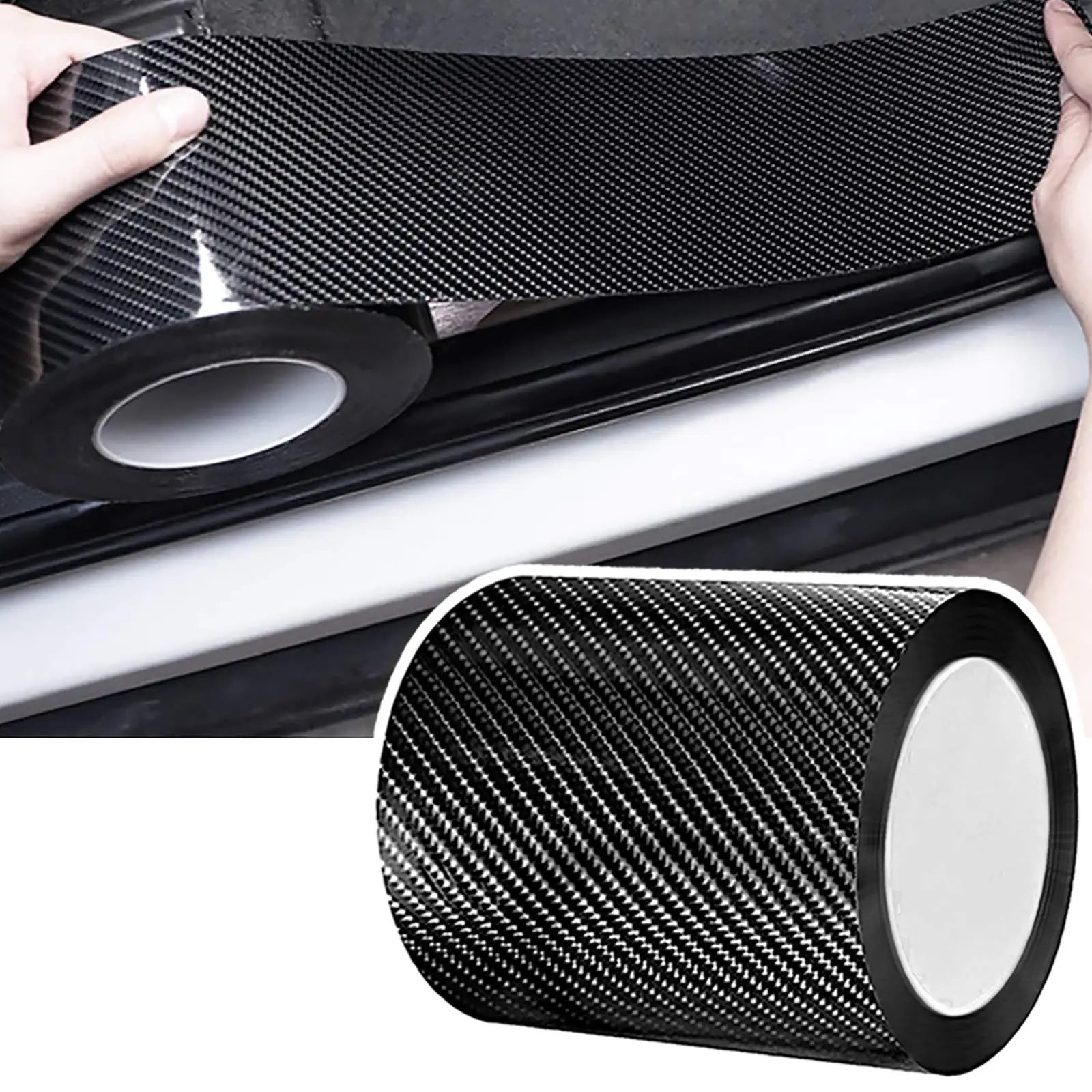 1-10m Nano Carbon Fiber Car 3D Tape Sticker Door Mirror Paste Protector Strip DIY Protection Protective Film Waterproof Adhesive Beauty World Shop