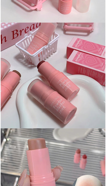SHAQINUO Energizing Blush Stick - Natural Matte Finish, Creamy Texture, Easy to Blend for a Youthful Glow Beauty World Shop