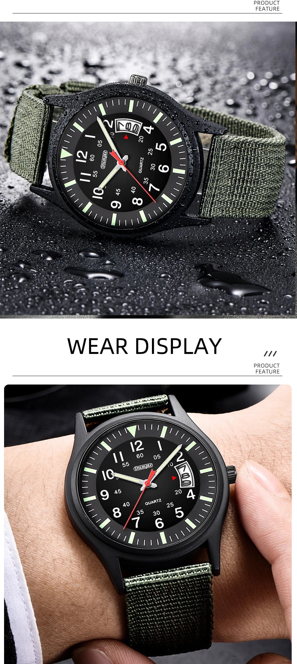 Reloj Hombre 2023 Fashion Mens Nylon Watches Luxury Men Army Military Quartz Watch Calendar Date Wristwatch Relogio Masculino Beauty World Shop