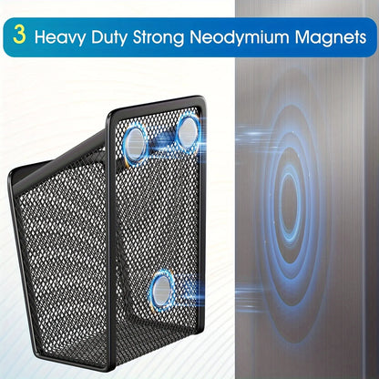 Magnetic mesh stainless steel pen holder: add a touch of fashion to your office or home Beauty World Shop