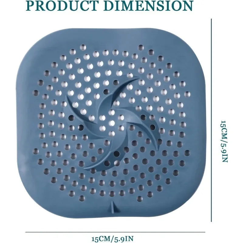 Shower Drain Hair Catcher Drain Cover Bathroom Tub with Suction Cup 5.9 Inches Silicone Sink Strainer Suit for Bathtub, Kitchen Beauty Trend Shop