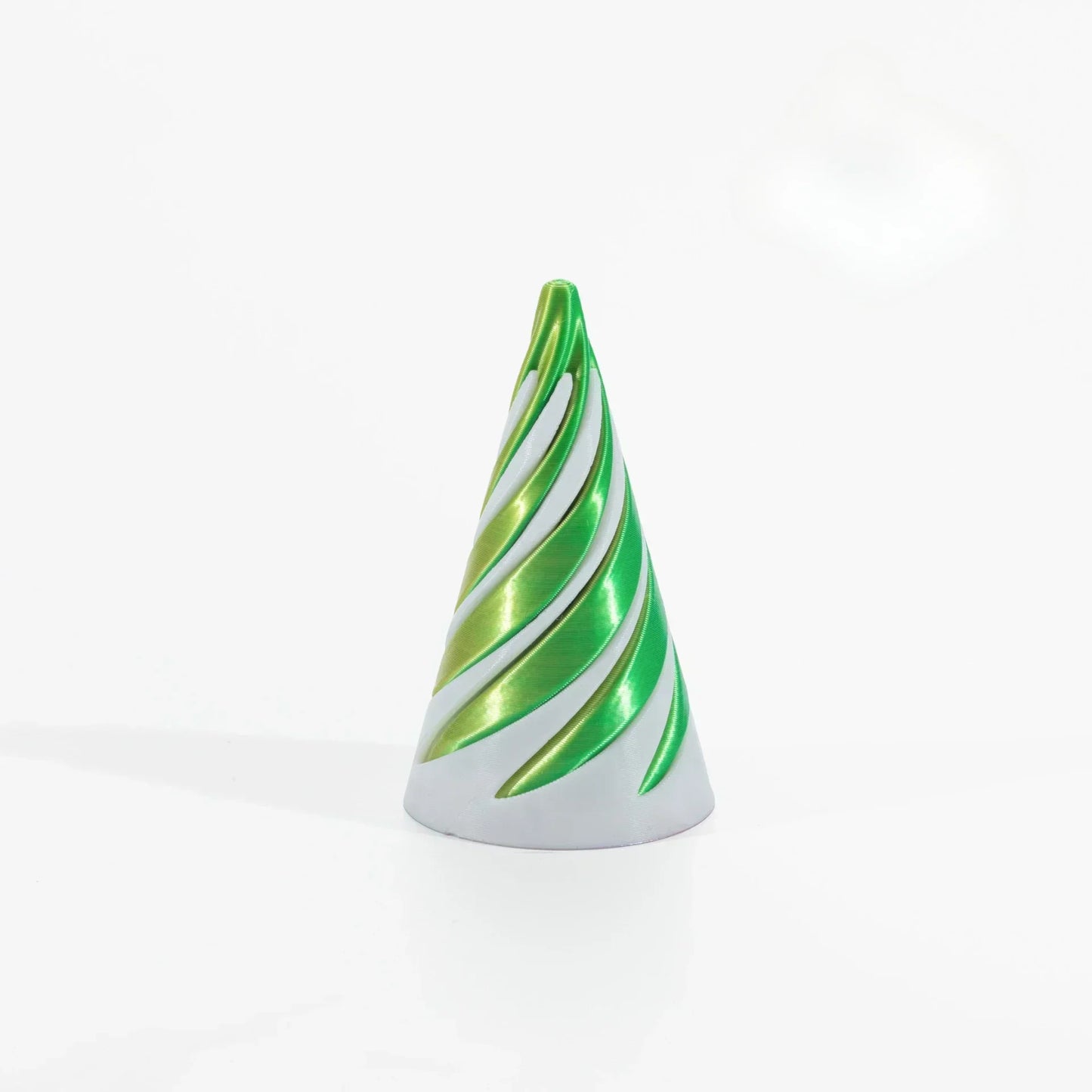 3D Printed Spiral Cone Pyramid Passthrough Sculpture Pass Through Pyramid Toy Mini Vortex Thread illusion Cone Spiral Ornament Beauty World Shop