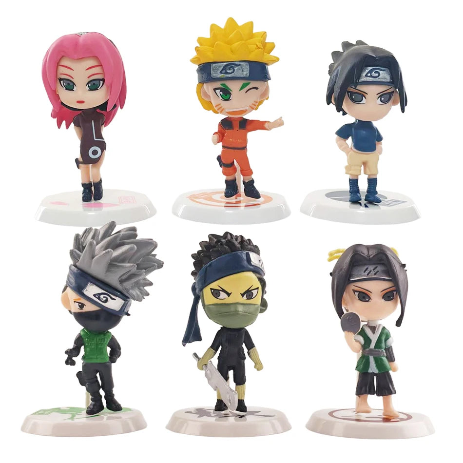 Hot 12pcs/set Anime Figure Naruto Shippuden Hinata Sasuke Itachi Kakashi Gaara Action Figure Q Version PVC Figures Toys Gift Beauty World Shop