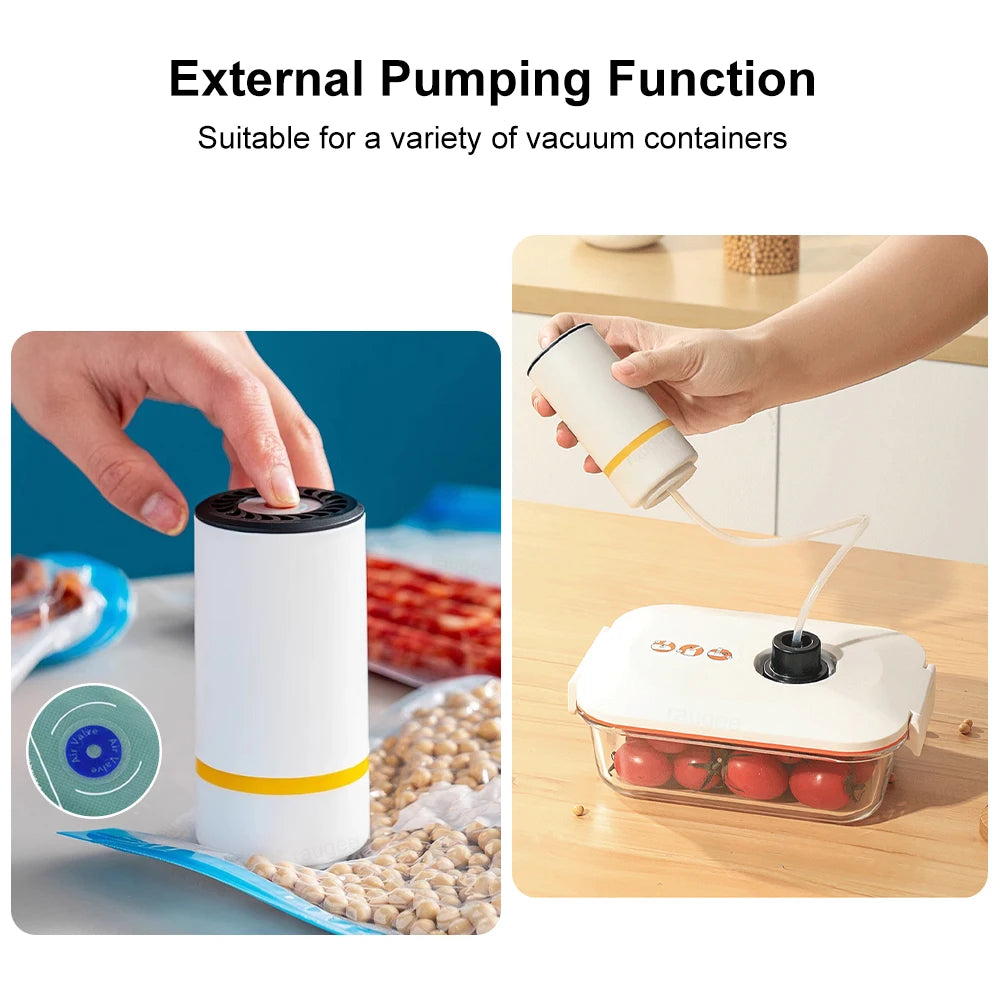 Mini Electric Air Pump Rechargeable for Food Fresh-Keeping Vacuum Sealed Bag Storage Bag Automatic Vacuum Compression Machine Beauty World Shop