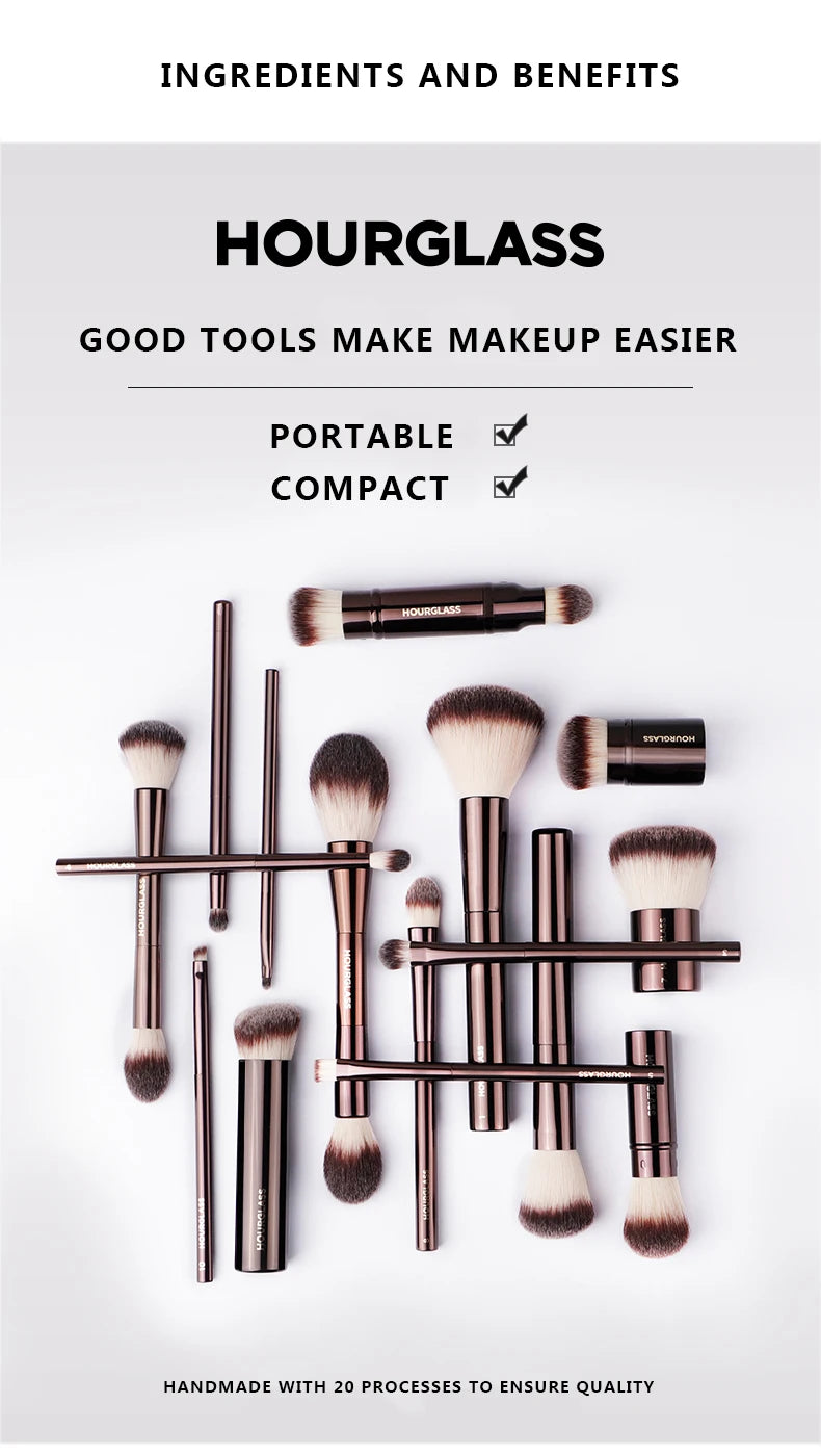 Hourglass Makeup Brush- No.13 Precision Smudge Brush Soft and Skin-friendly Fiber Hair Fashion Design Single Eye Brush Beauty World Shop