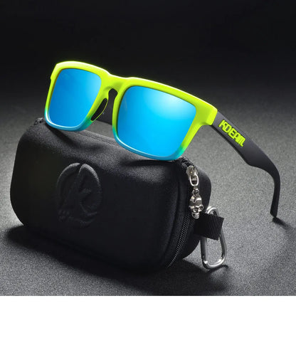 KDEAM Men's Polarized Sunglasses Square Casual Outdoors Sun Glasses Women Unisex Sunglass For Couple With Zipper Case Beauty World Shop