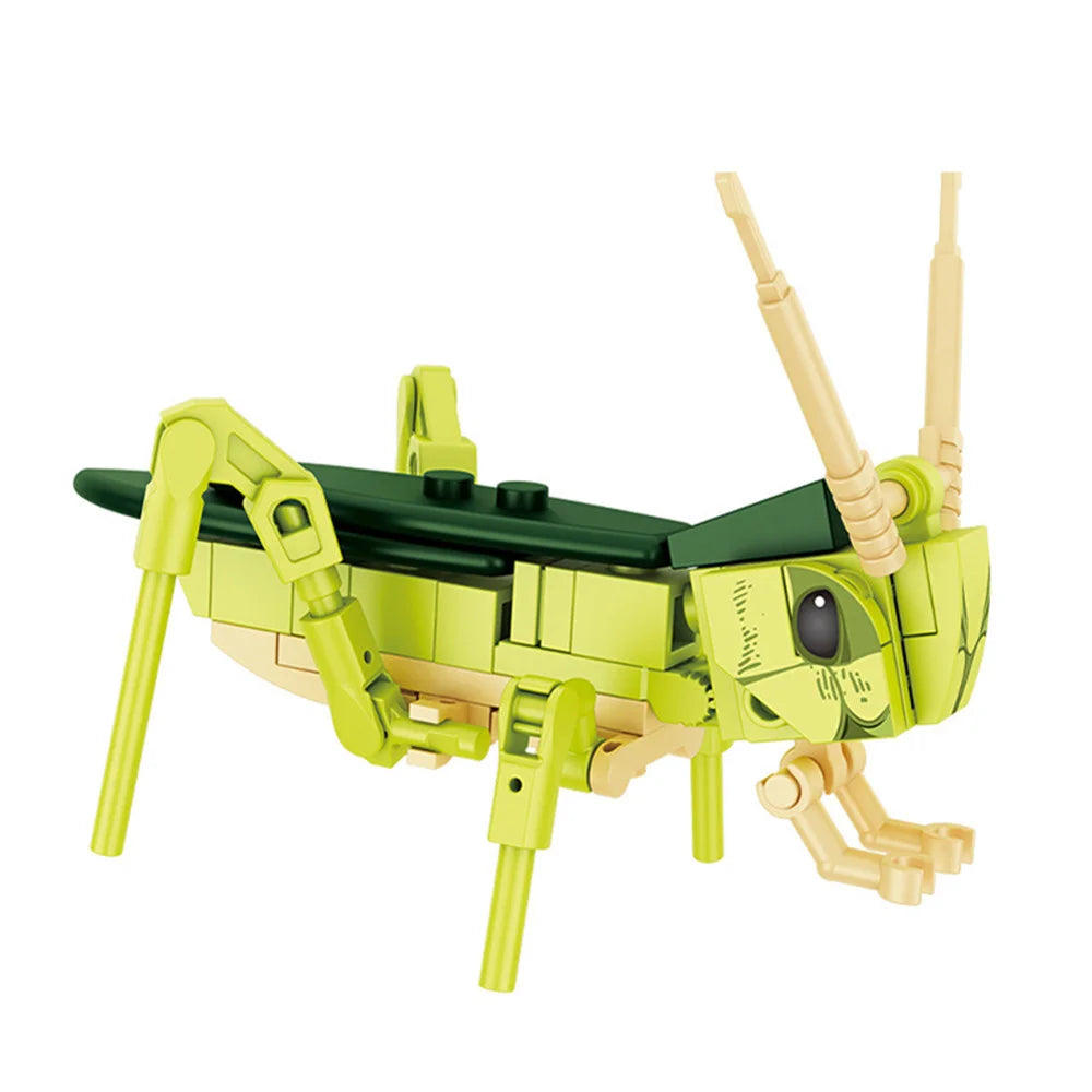 City Farm Vegetable Garden Cute Animals Insect Dragonfly Spider Mantis Centipede Grasshopper Honeybee Building Block Bricks Toy Beauty World Shop