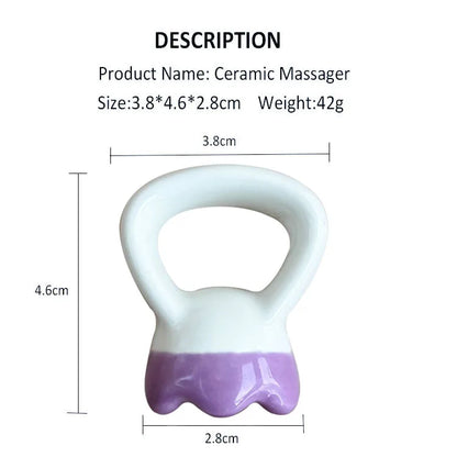 Massage Gua Sha Plate Ceramic Guasha Massage Board Ring Shape Skin Tightening Compact Ergonomic for Face Head Shoulder Knee Beauty World Shop