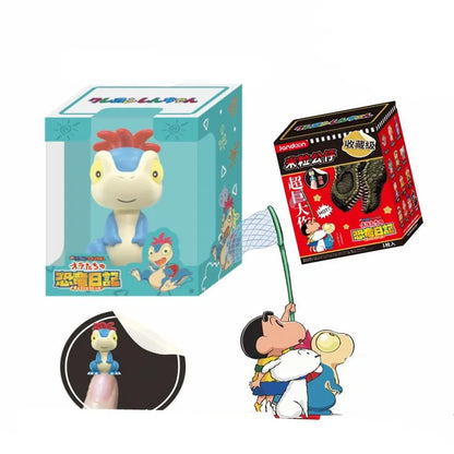 Crayon Shin-Chan Anime Figures Creative Peripheral Dinosaur Diary Baby Rice Grains Doll Model Blind Boxs Toys Children's Gifts Beauty World Shop