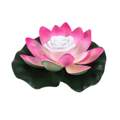 LED Waterproof Floating Lotus Light Battery Operated Artificial Lily Flower Night Lamp Pond Pool Garden Fish Tank Water Decor Beauty World Shop