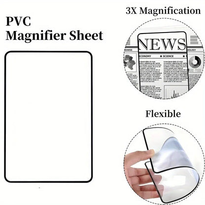 Full Page Large Sheet Magnifier Magnifying Glass Reading Aid Glass Page Magnifying Lens Reading Magnifier Beauty World Shop