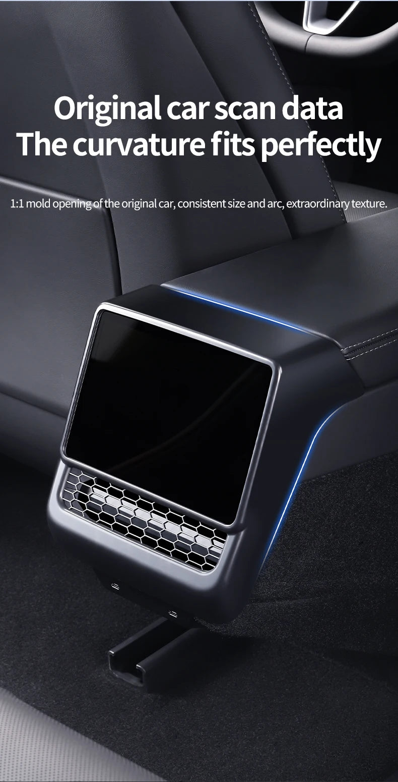 YZ For Tesla Model 3/Y Highland Juniper  Rear Center Console Air Outlet Cover Vent Outlet Dust Cover Car Styling Accessories Beauty World Shop