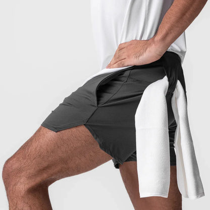 New Summer Men's Sports Shorts Quick Dry Breathable Beach Jogging Single Layer Breathable Shorts Training Basketball Apparel Gym