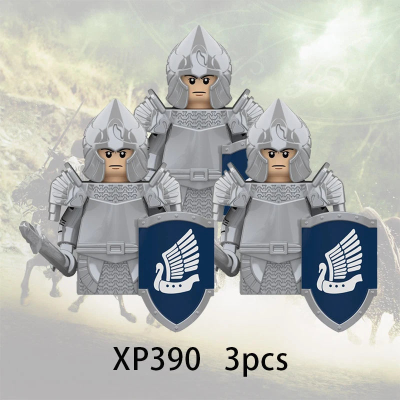 3pcs Lord Rings Elves Orcs Army Dwarf Rohan Mini Action Toy Figures Building Blocks Assembly Toys for Kids Birthday Gift Beauty World Shop