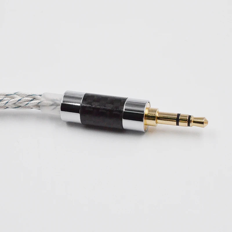 KZ Earphones Cable 8 Core Silver Blue Hybrid 784 Cores Silver Plated Upgrade Cable 2Pin 3.5mm Plug Heaset Wire KZ ZSXPRO ZS10PRO