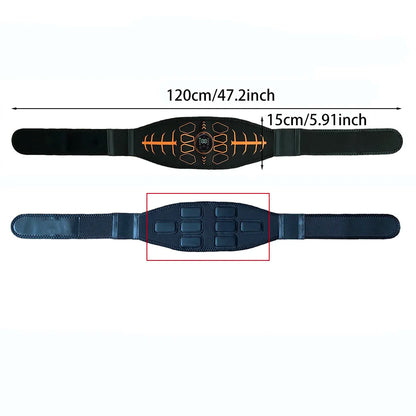 Smart Muscle Toner Abdominal Toning Belt Abs Trainer USB Recharge Body Massager Home Gym Training Fitness Equipment Beauty World Shop