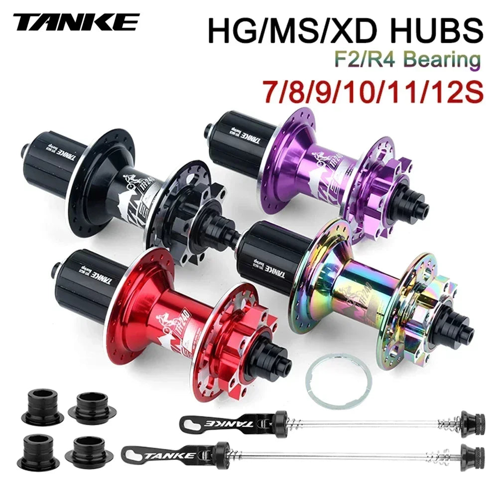 TANKE 120 Click Hub Bearing MTB Hub Front Rear 32 36 Holes Disc Brake Bicycle Hubs 7 8 9 10 11 12 Speed Quick Release 6 Pawl Hub Beauty World Shop