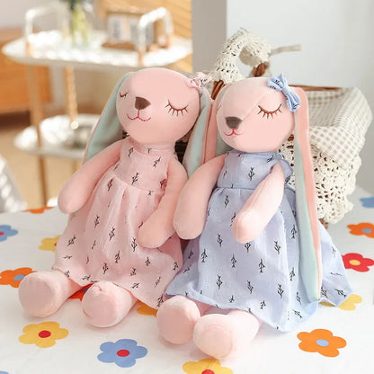 Kawaii Long Ear Rabbit Plush Toys Baby Sleep Comfort Dolls Stuffed Soft Animal Toys Lovely Rabbit for Children Girls Room Decor Beauty Fashion