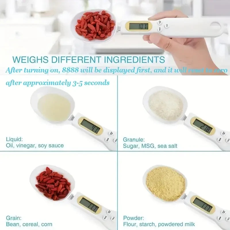 Mini Spoon Scale Digital Kitchen Scale Electronic LCD Food Scale 0.1-500g Cooking Flour Milk Coffee Powder Weight Measure Spoon Beauty World Shop