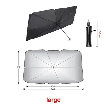 Car Sunshade Umbrella Windshield Folding Front Parasol Umbrella Type Sun Shade for Car Window Summer Sun Protection Accessories Beauty World Shop