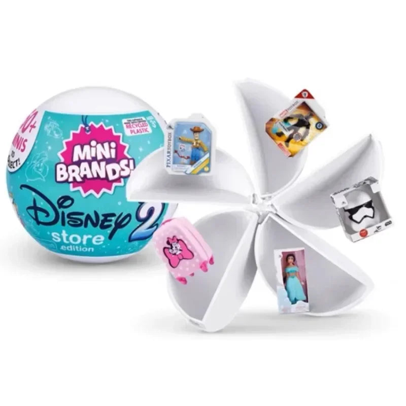 Disney 5 Surprise Capsule Toys Mini Brands Series 3 Mystery Blind Box Fashion Surprise Ball Cartoon Figures Collectible Toys Beauty World Shop