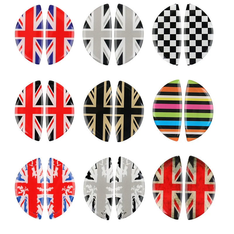 2PCS Car Door Wrist Handles Anti Scratches 3D Stereo Protective Sticker For BMW MINI ONE Cooper S CLUBMAN R55 R56 R60 R61 Decals Beauty World Shop