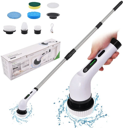 Cordless Spin Scrubber Electric Multipurpose Cleaning Brush for Kitchen Bathroom Toilet - Household Hair Brushes And Mops Beauty World Shop