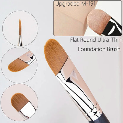 Flat Round Ultra-thin Foundation Concealer Makeup Brush Professional Contour Liquid Cream Concealer Make-up Tool 4 Types Sizes Beauty World Shop