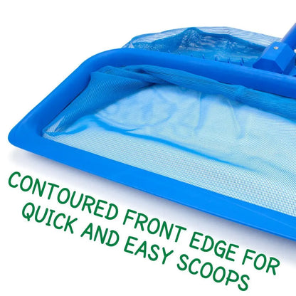 Pool Leaf Rake Large Capacity Deep Bag Thickened Frame Pool Skimmer Net With Detachable Handle Beauty World Shop